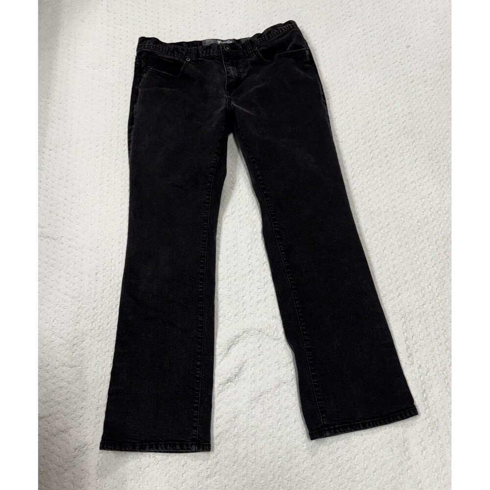 BKE AIDEN Bootleg Black Denim Men's Size 32S Zip Fly No Holes